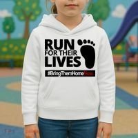 Run For Their Lives Bring Them Home Now Awareness Kids Hoodie thumb 3