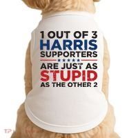 Retro Funny Trump 1 Out Of 3 Kamala Harris Supporters Doggie Tank thumb 0