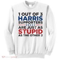 Retro Funny Trump 1 Out Of 3 Kamala Harris Supporters Sweatshirt thumb 0
