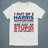 Retro Funny Trump 1 Out Of 3 Kamala Harris Supporters T-Shirt thumb 5