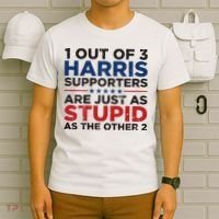 Retro Funny Trump 1 Out Of 3 Kamala Harris Supporters T-Shirt thumb 6