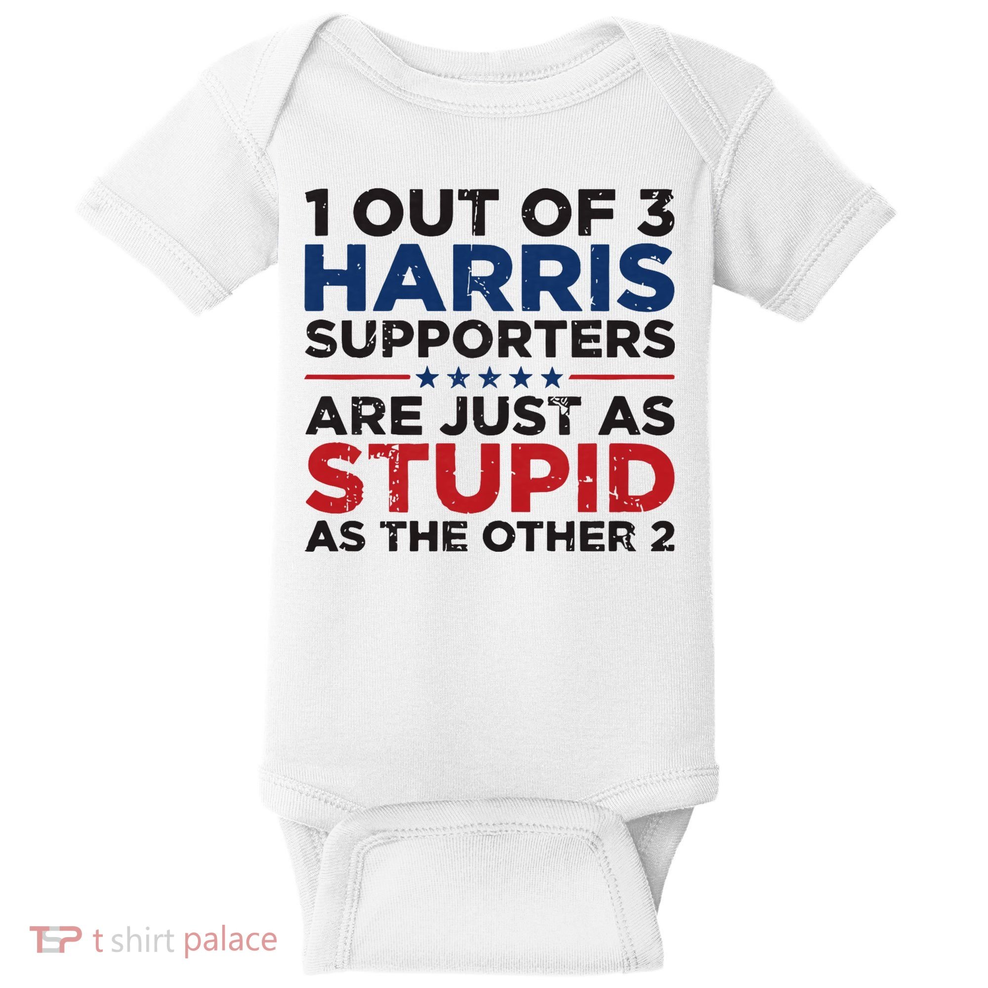 Retro Funny Trump 1 Out Of 3 Kamala Harris Supporters Baby Bodysuit