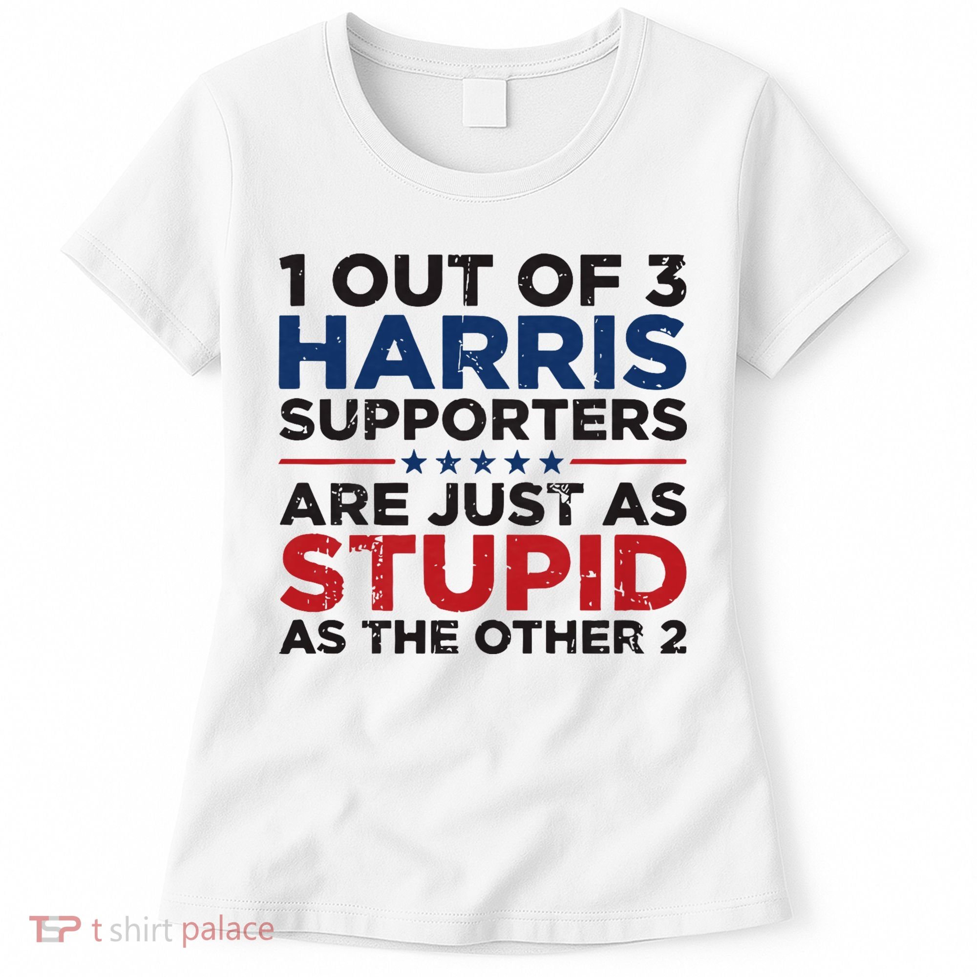 Retro Funny Trump 1 Out Of 3 Kamala Harris Supporters Women's T-Shirt