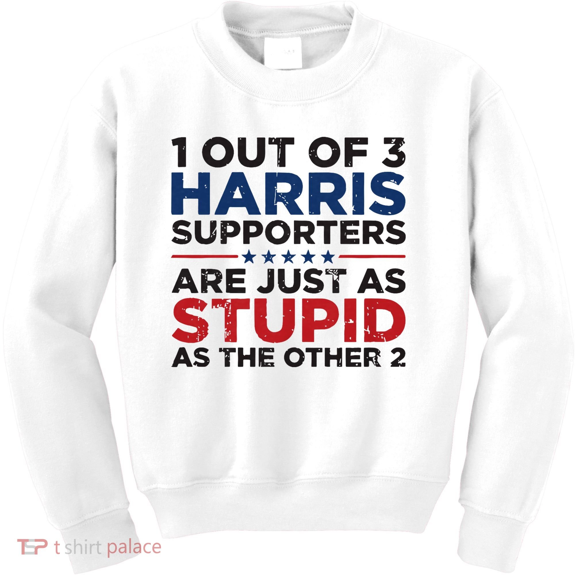 Retro Funny Trump 1 Out Of 3 Kamala Harris Supporters Kids Sweatshirt