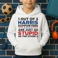 Retro Funny Trump 1 Out Of 3 Kamala Harris Supporters Kids Hoodie thumb 2