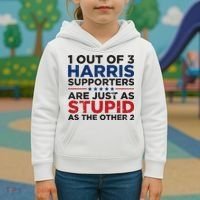 Retro Funny Trump 1 Out Of 3 Kamala Harris Supporters Kids Hoodie thumb 3