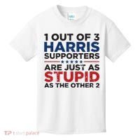 Retro Funny Trump 1 Out Of 3 Kamala Harris Supporters Kids T-Shirt thumb 0