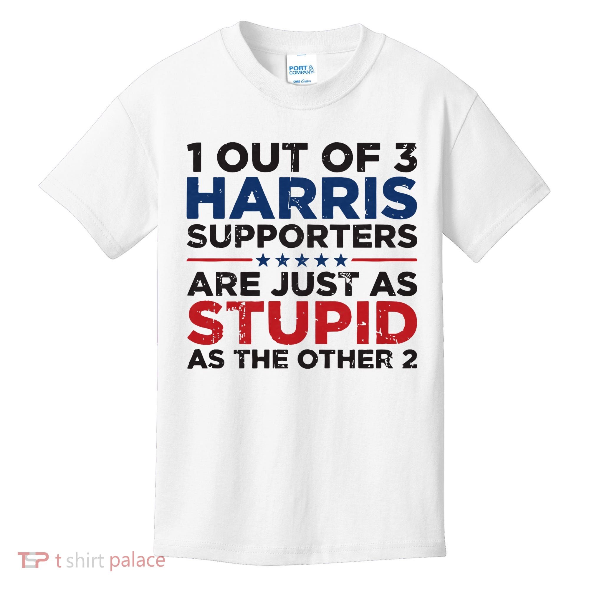 Retro Funny Trump 1 Out Of 3 Kamala Harris Supporters Kids T-Shirt