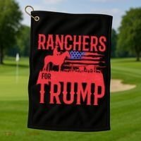 Ranchers For Trump Conservative Republican Support President Gift Golf Towel thumb 1