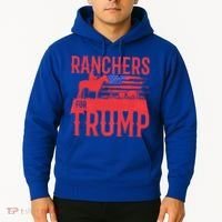 Ranchers For Trump Conservative Republican Support President Gift Hoodie thumb 2
