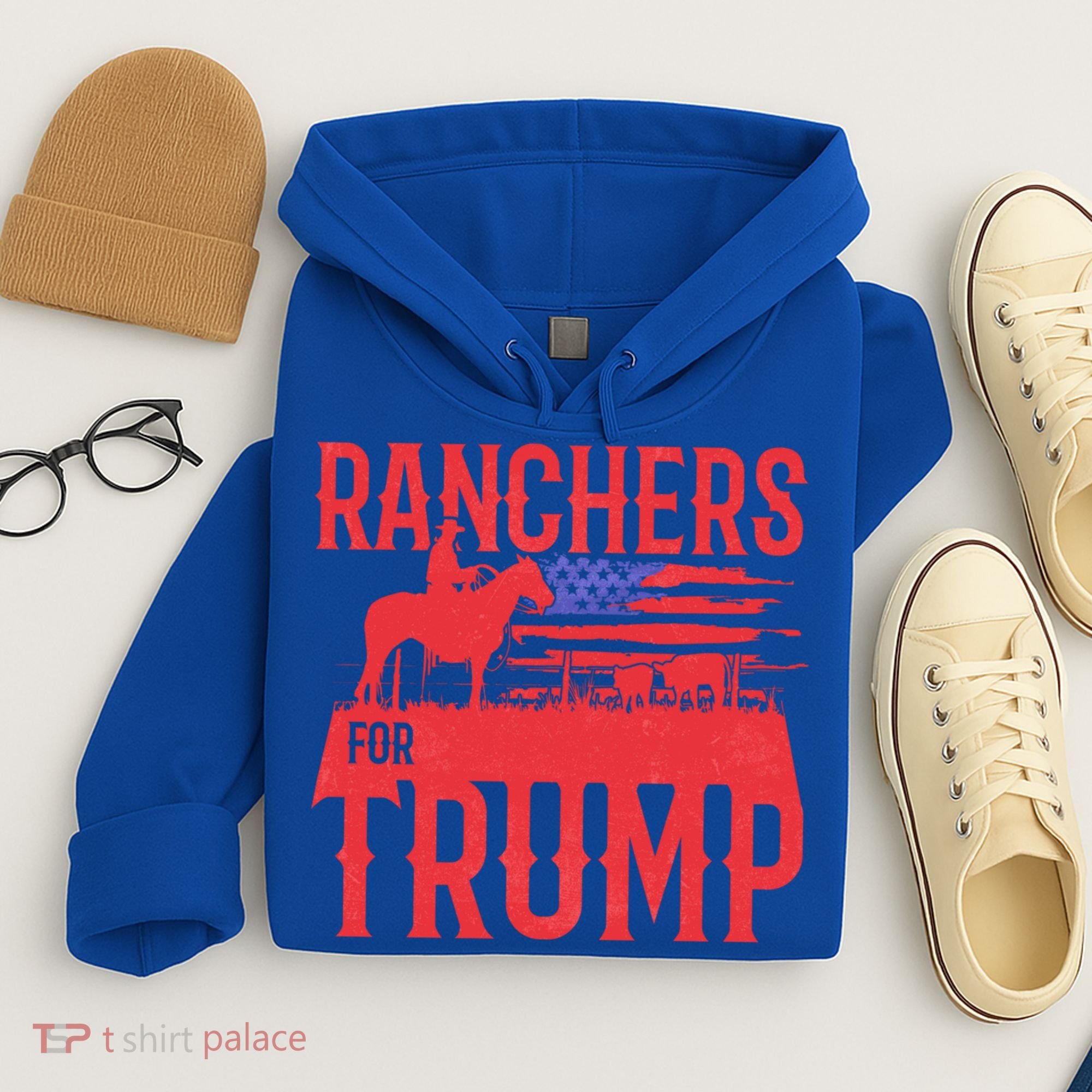 Ranchers For Trump Conservative Republican Support President Gift Hoodie