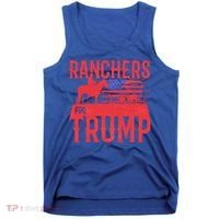 Ranchers For Trump Conservative Republican Support President Gift Tank Top thumb 0