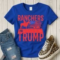 Ranchers For Trump Conservative Republican Support President Gift Women's T-Shirt thumb 3
