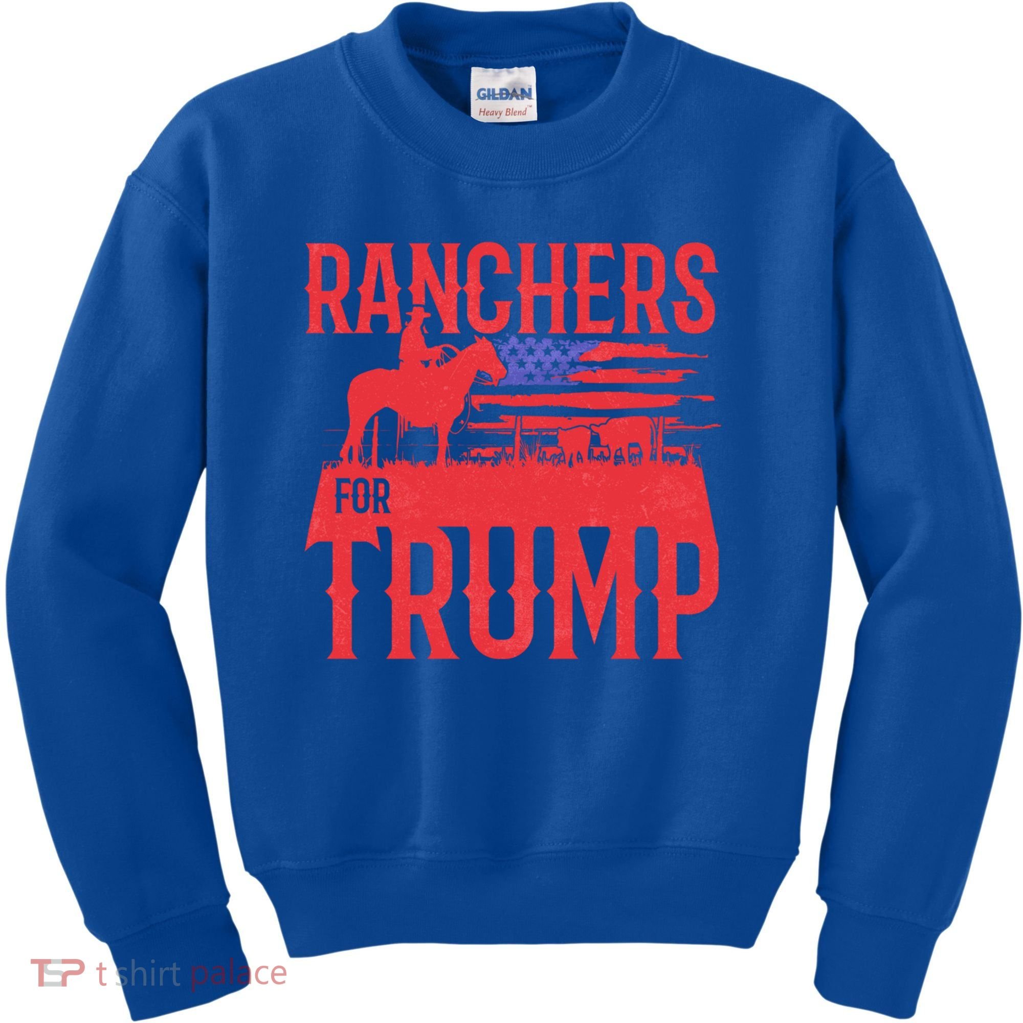 Ranchers For Trump Conservative Republican Support President Gift Kids Sweatshirt