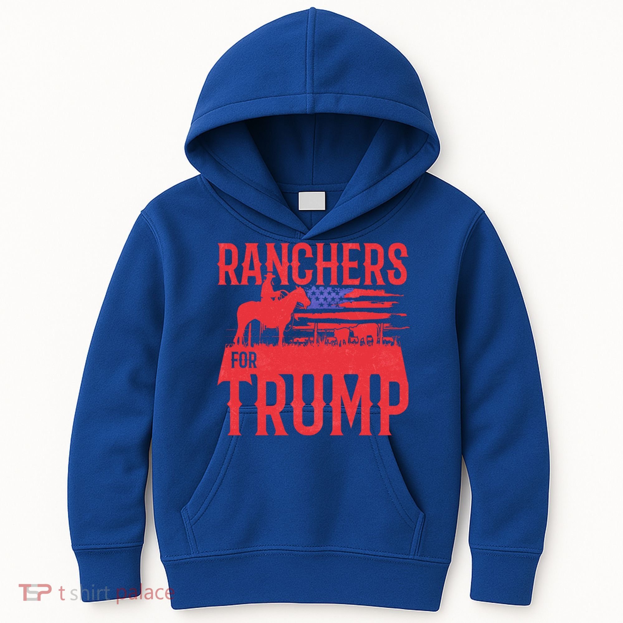 Ranchers For Trump Conservative Republican Support President Gift Kids Hoodie