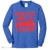 Ranchers For Trump Conservative Republican Support President Gift Kids Long Sleeve Shirt thumb 0