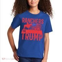 Ranchers For Trump Conservative Republican Support President Gift Kids T-Shirt thumb 2