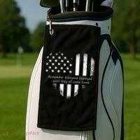 Red Friday Until They Come Home US Flag Heart Golf Towel thumb 2