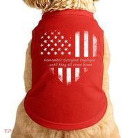 Red Friday Until They Come Home US Flag Heart Doggie Tank thumb 0