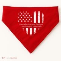 Red Friday Until They Come Home US Flag Heart USA-Made Doggie Bandana thumb 0