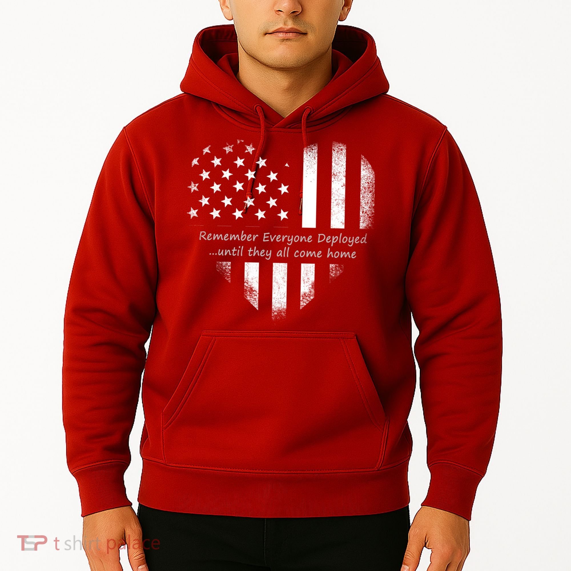 Red Friday Until They Come Home US Flag Heart Hoodie
