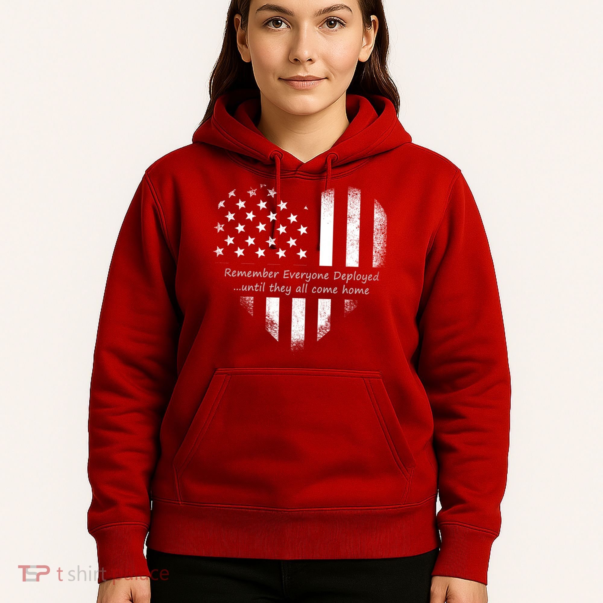 Red Friday Until They Come Home US Flag Heart Hoodie