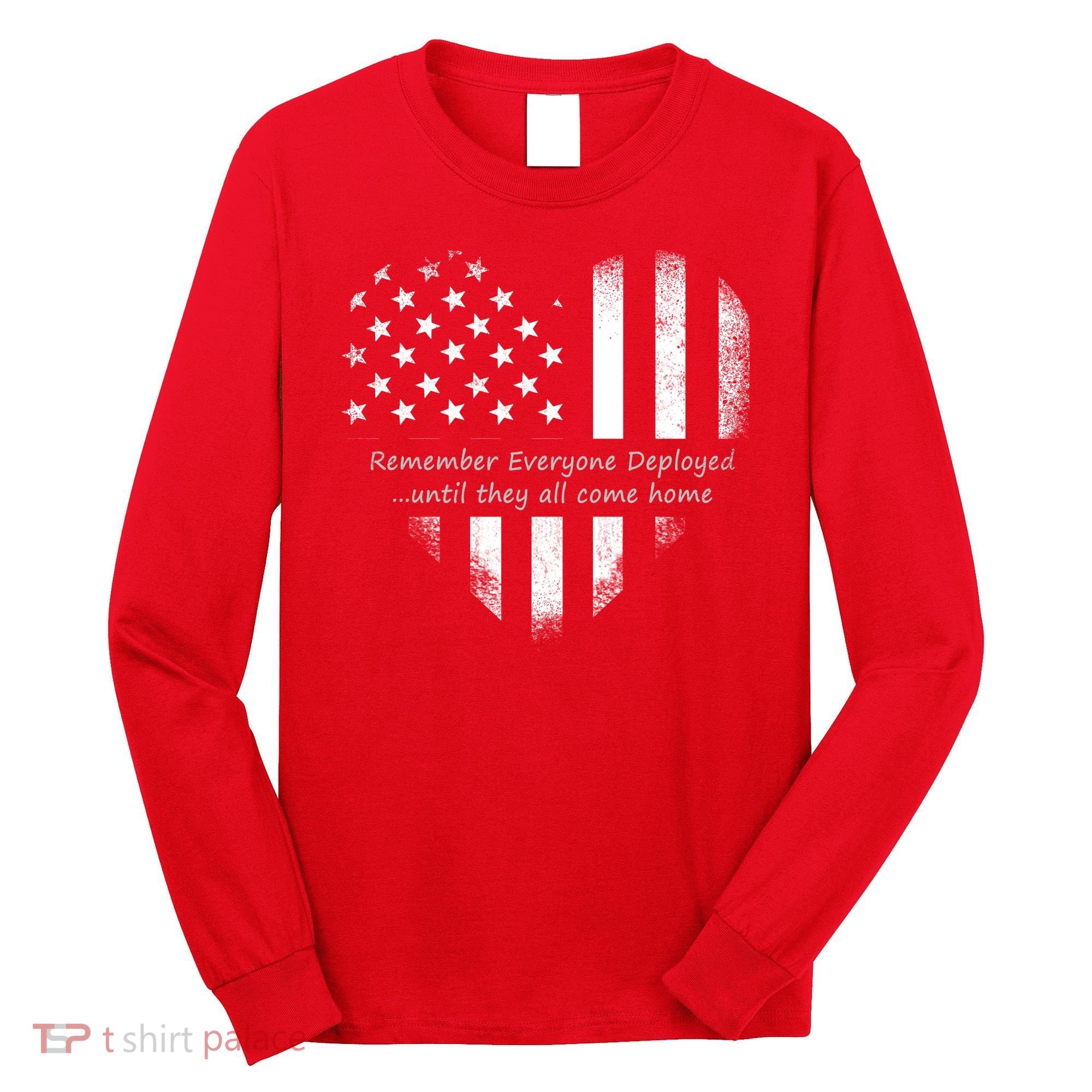 Red Friday Until They Come Home US Flag Heart Long Sleeve Shirt