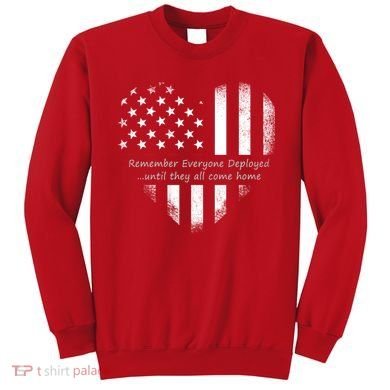 Red Friday Until They Come Home US Flag Heart Sweatshirt