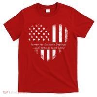 Red Friday Until They Come Home US Flag Heart T-Shirt thumb 0