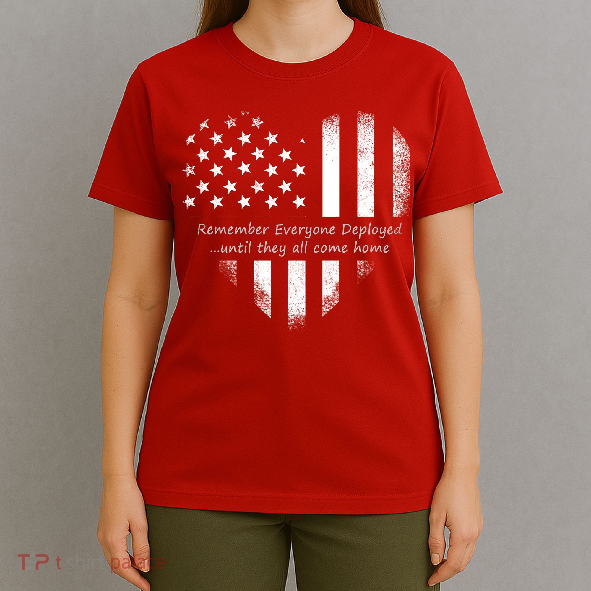 Red Friday Until They Come Home US Flag Heart T-Shirt
