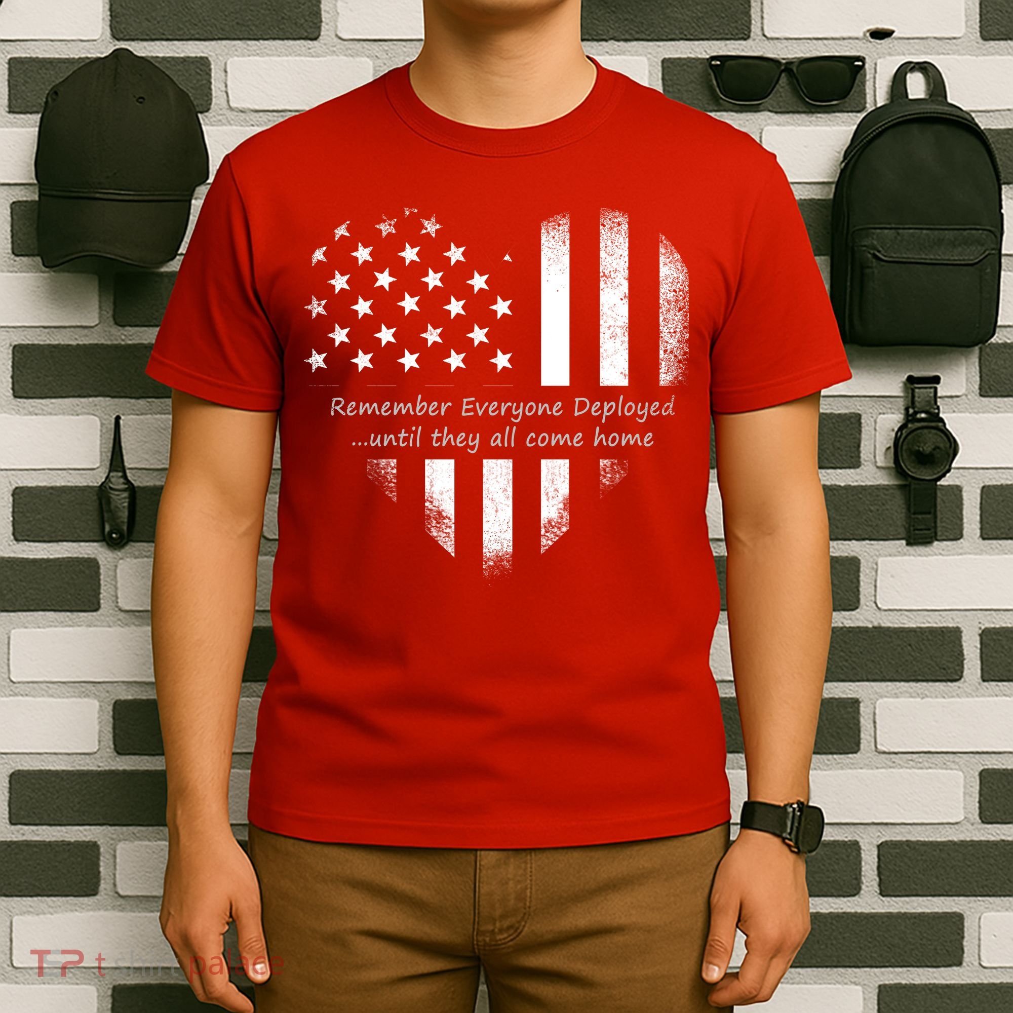 Red Friday Until They Come Home US Flag Heart T-Shirt