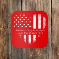 Red Friday Until They Come Home US Flag Heart Coaster thumb 0