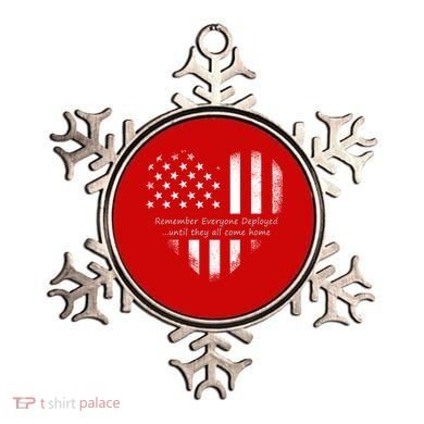 Red Friday Until They Come Home US Flag Heart Ornament