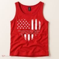 Red Friday Until They Come Home US Flag Heart Tank Top thumb 2