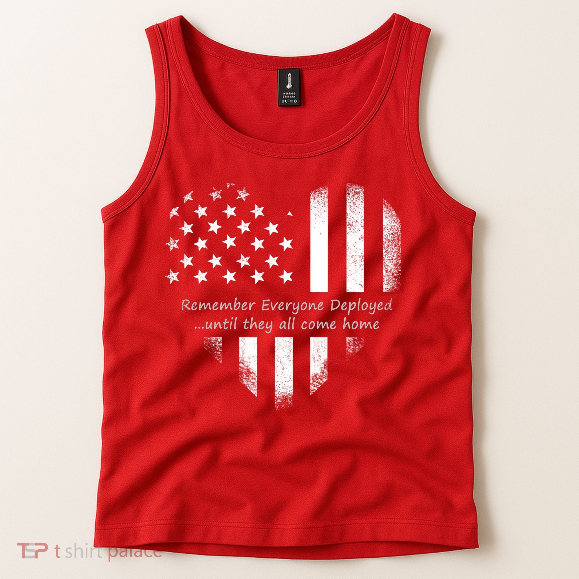 Red Friday Until They Come Home US Flag Heart Tank Top