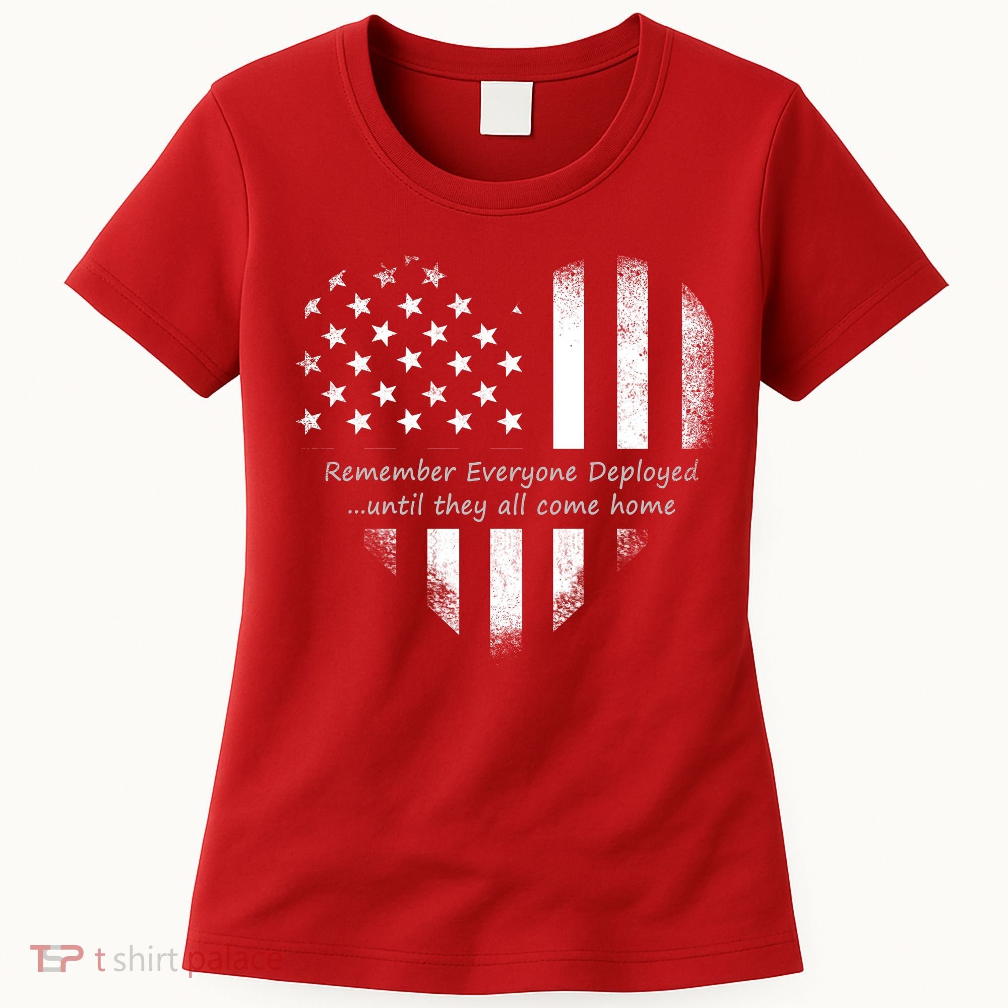 Red Friday Until They Come Home US Flag Heart Women's T-Shirt