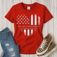 Red Friday Until They Come Home US Flag Heart Women's T-Shirt thumb 3