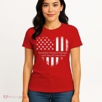 Red Friday Until They Come Home US Flag Heart Women's T-Shirt thumb 4