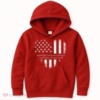 Red Friday Until They Come Home US Flag Heart Kids Hoodie thumb 0