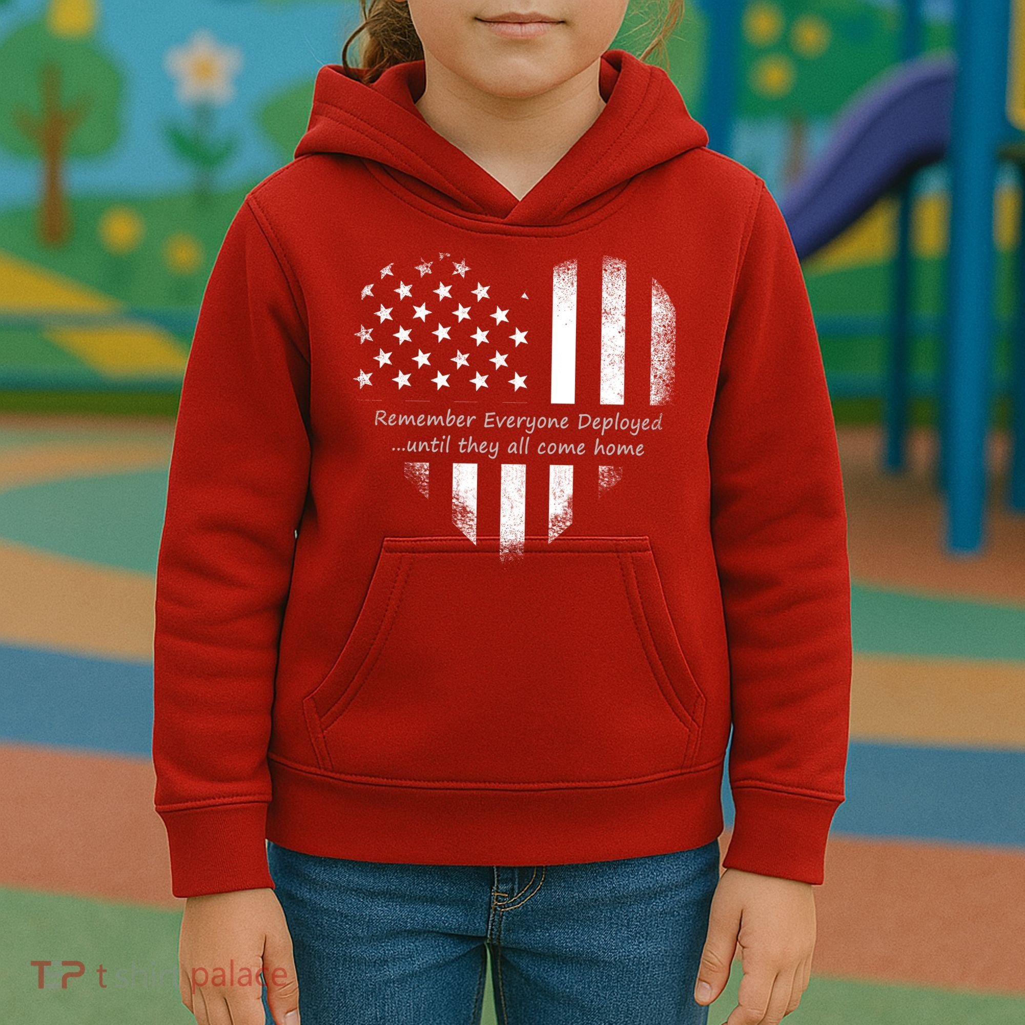 Red Friday Until They Come Home US Flag Heart Kids Hoodie