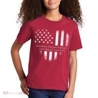 Red Friday Until They Come Home US Flag Heart Kids T-Shirt thumb 2