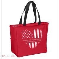 Red Friday Until They Come Home US Flag Heart Tote Bag thumb 2