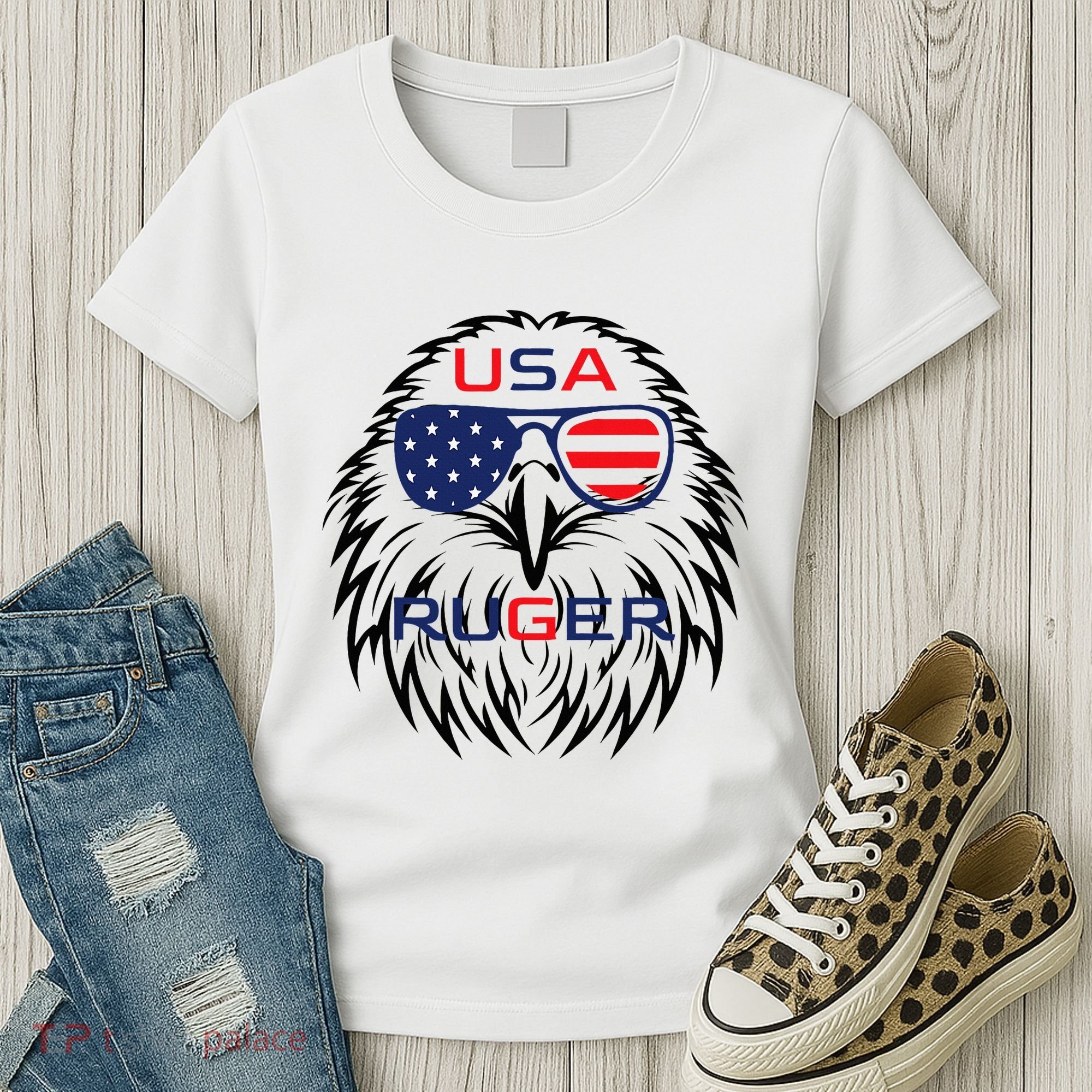 Ruger Family Us Usa American Flag Women's T-Shirt