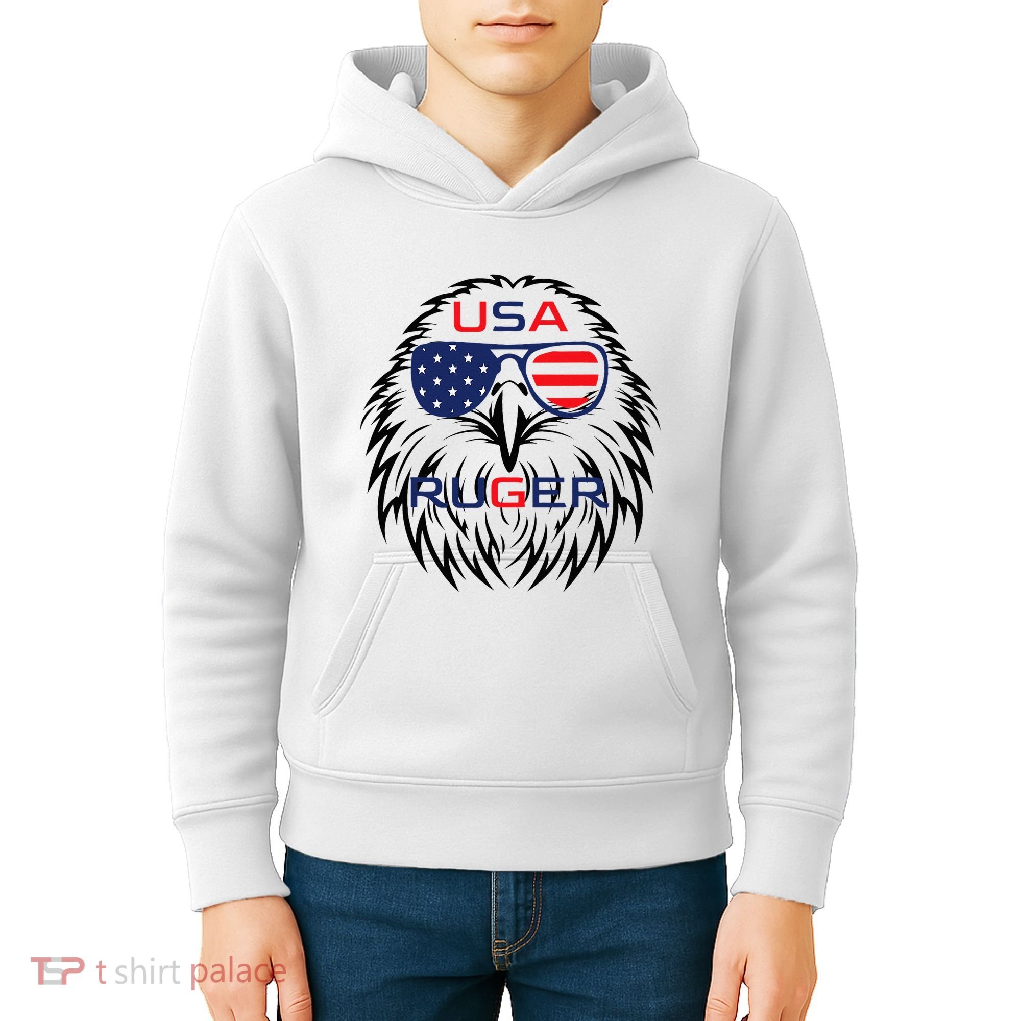 Ruger Family Us Usa American Flag Kids Hoodie