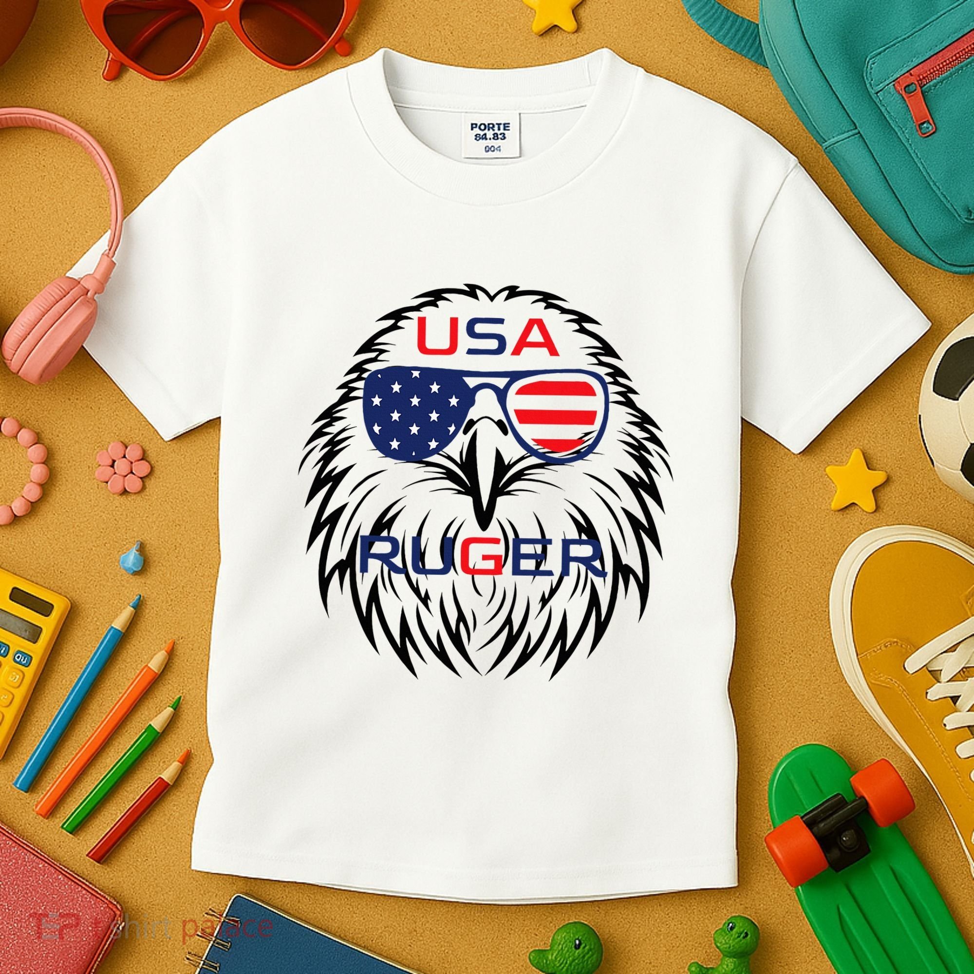 Ruger Family Us Usa American Flag Kids T-Shirt