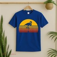 Retro Flamingo Vintage Sunset Flamingo Great Gift T-Shirt thumb 2