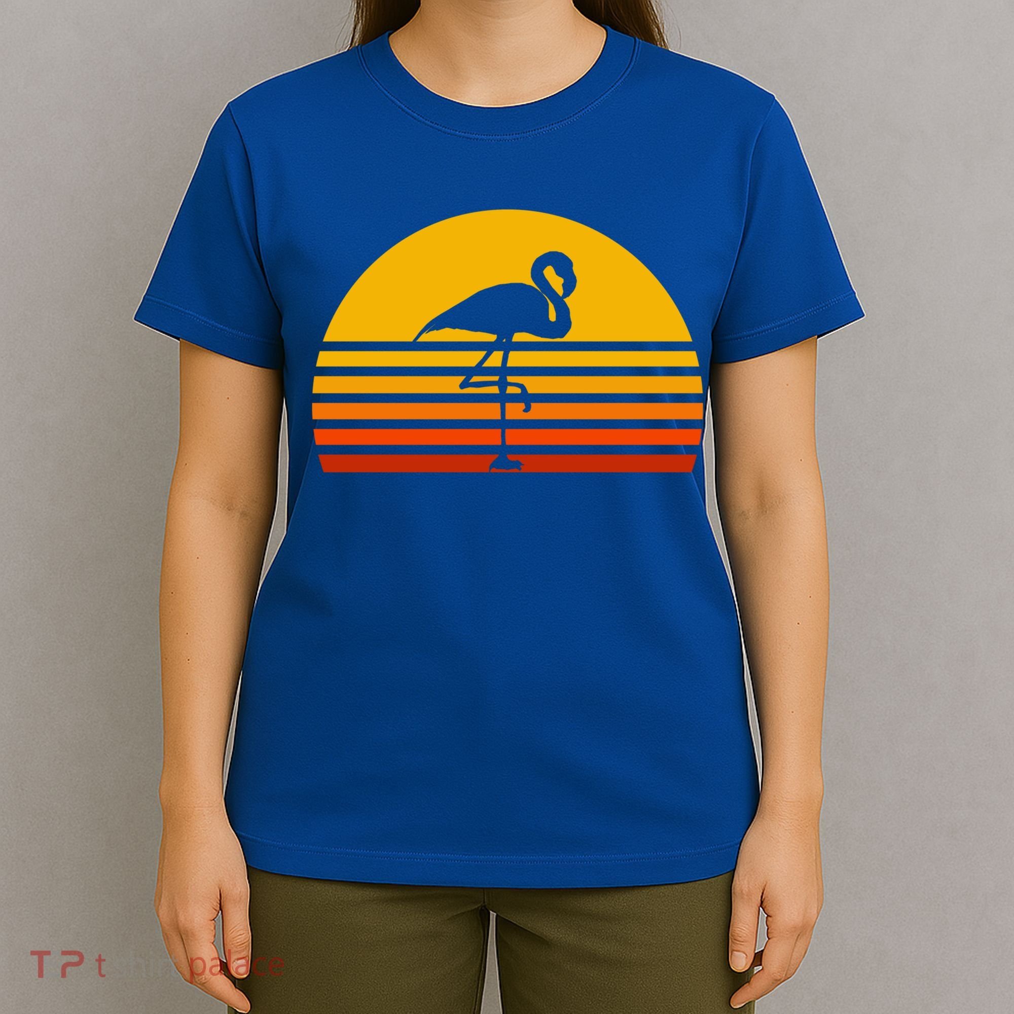 Retro Flamingo Vintage Sunset Flamingo Great Gift T-Shirt