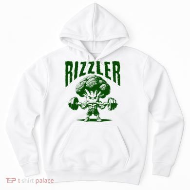 Rizzler Funny Vintage Buff Broccoli Viral Influencer Slang Hoodie