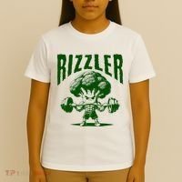 Rizzler Funny Vintage Buff Broccoli Viral Influencer Slang T-Shirt thumb 4
