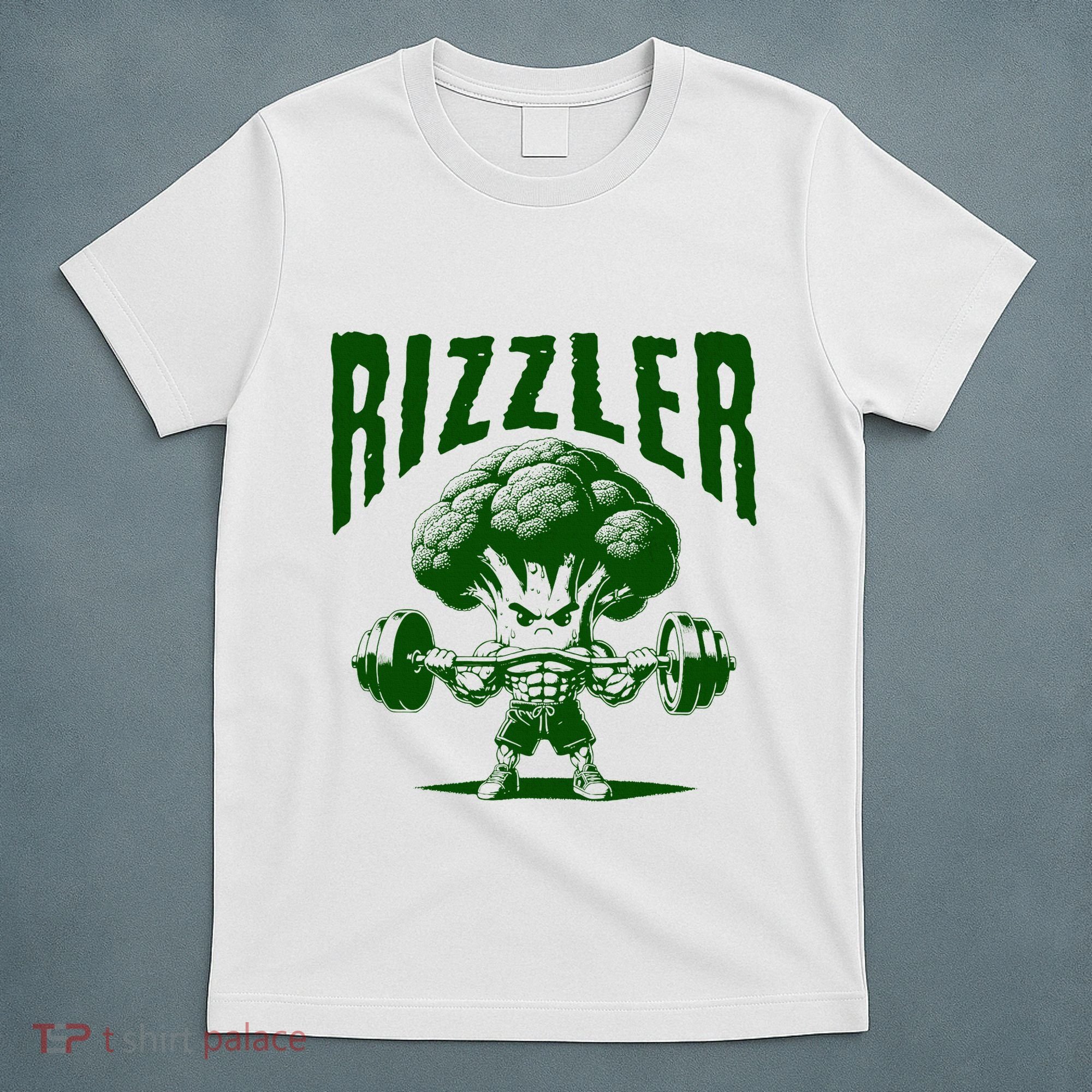 Rizzler Funny Vintage Buff Broccoli Viral Influencer Slang T-Shirt